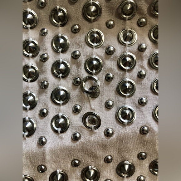 Rebecca Taylor Ballerina Light Pink Studded Silk Sleeveless Tank Size 12 - Picture 10 of 12